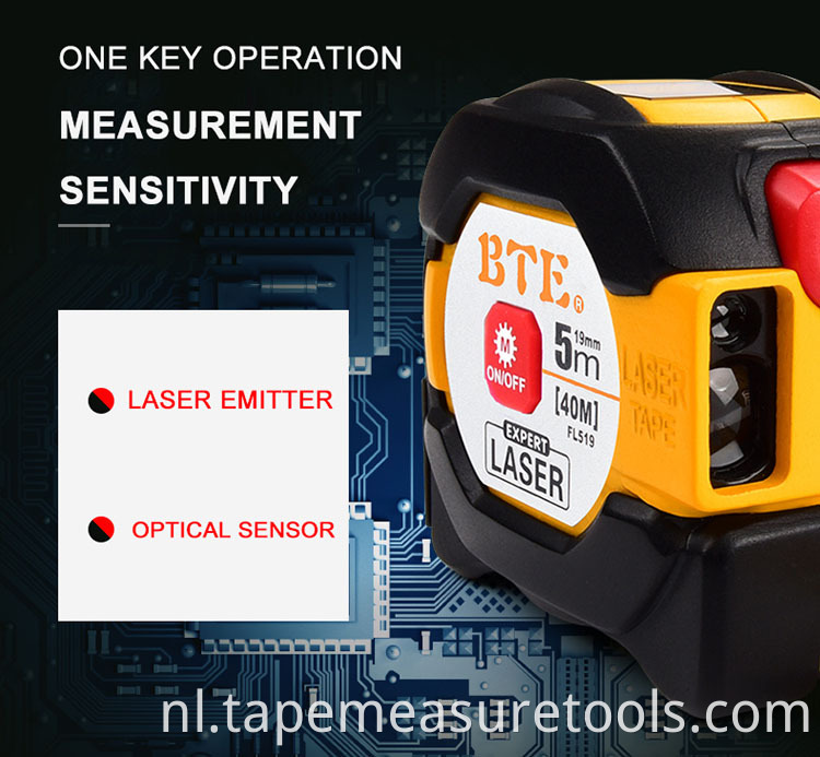 2 in 1 40m Infrarood laser afstandslaser 5m Stalen tape digitale meetlint laser afstandsmeter